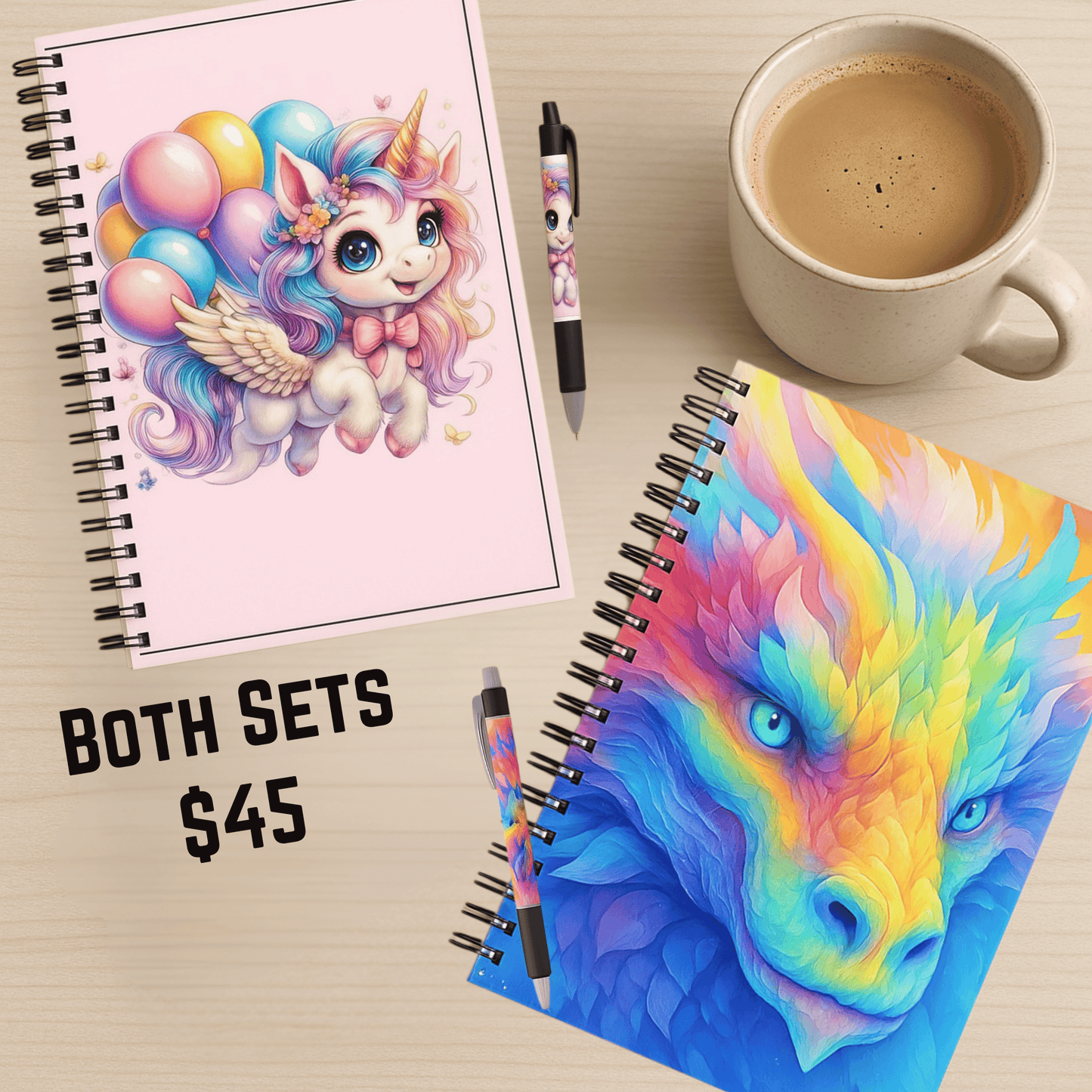 Whimsy Flight Unicorn Journal & Pen Set (Free Shipping)