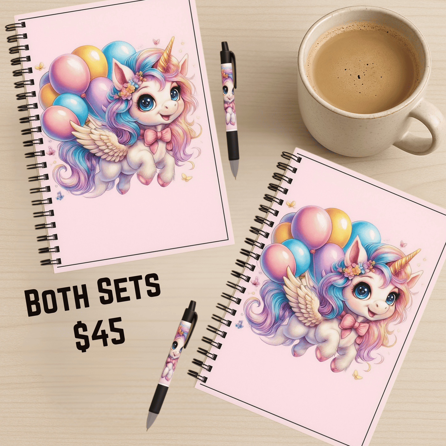 Whimsy Flight Unicorn Journal & Pen Set (Free Shipping)