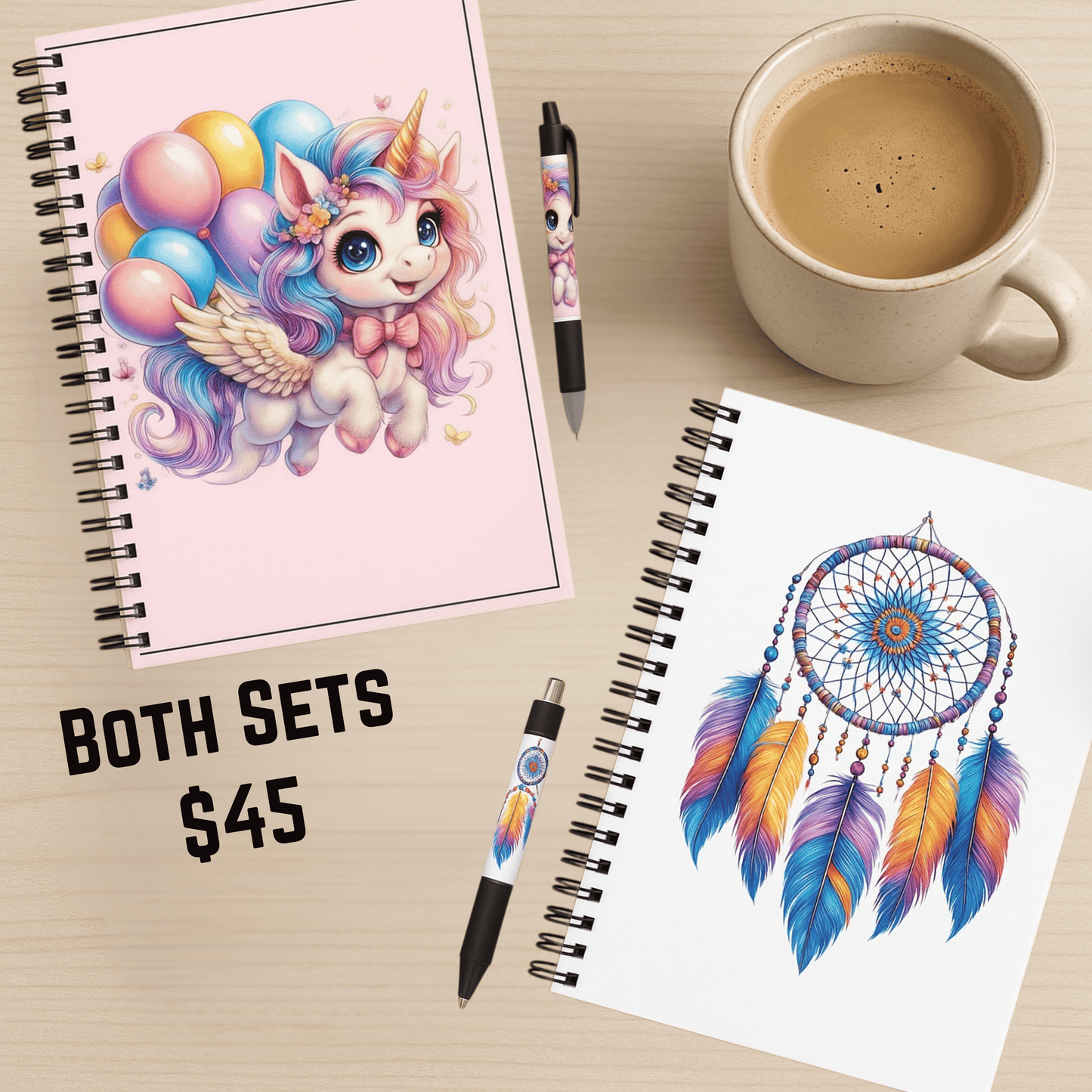 Whimsy Flight Unicorn Journal & Pen Set (Free Shipping)