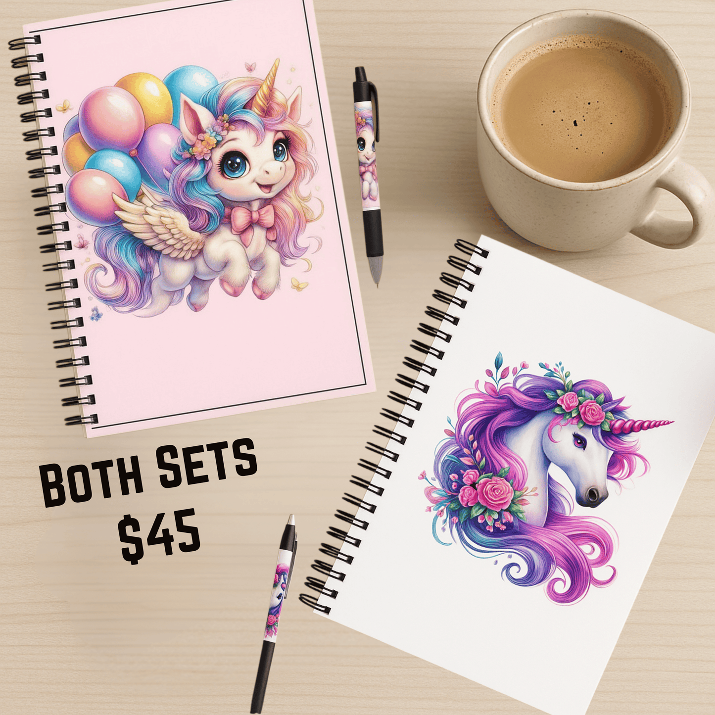 Whimsy Flight Unicorn Journal & Pen Set (Free Shipping)