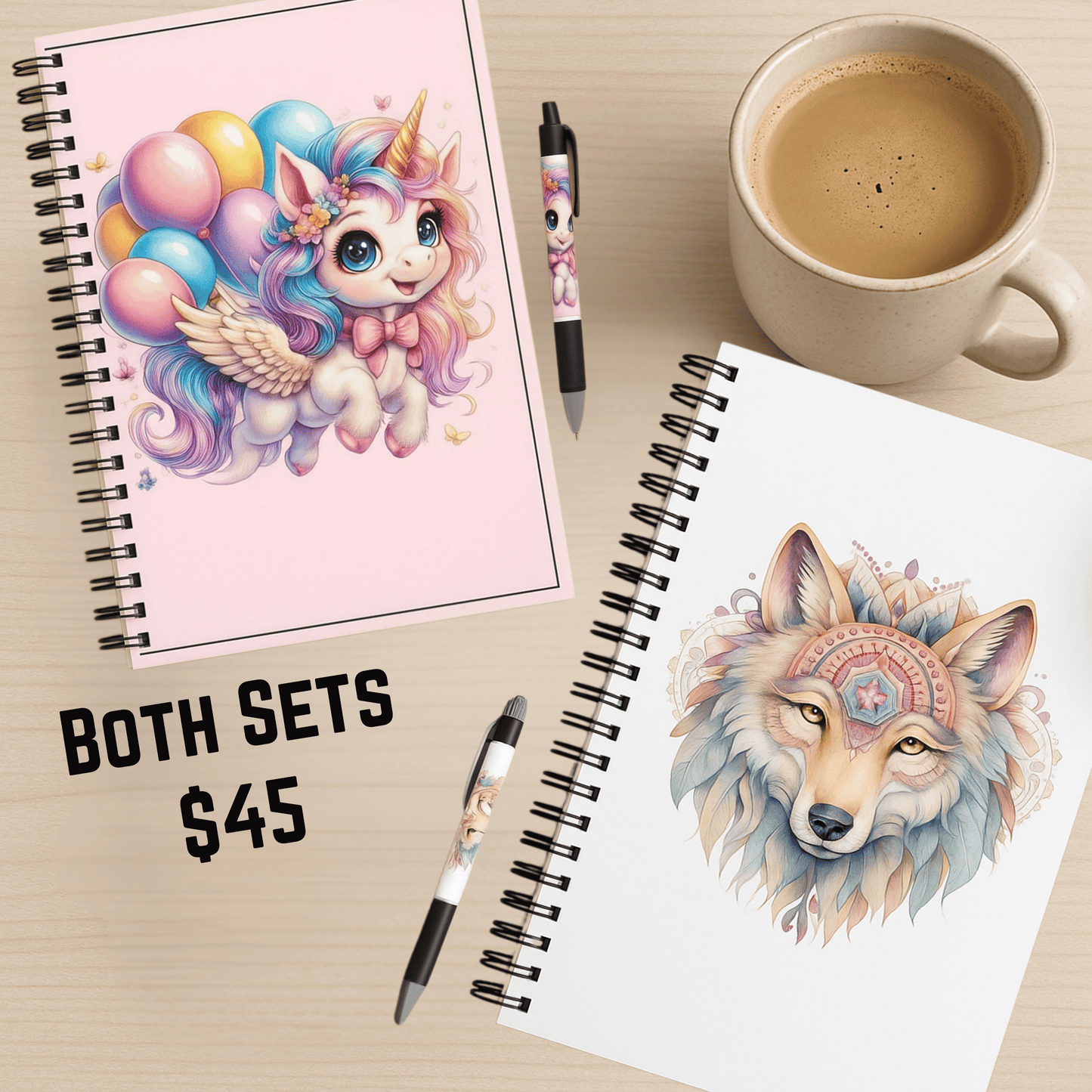 Whimsy Flight Unicorn Journal & Pen Set (Free Shipping)