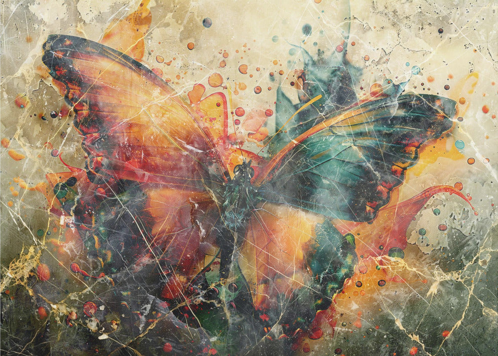 Butterfly Animal Vintage Art Illustration Wallart 04 - FREE SHIPPIING