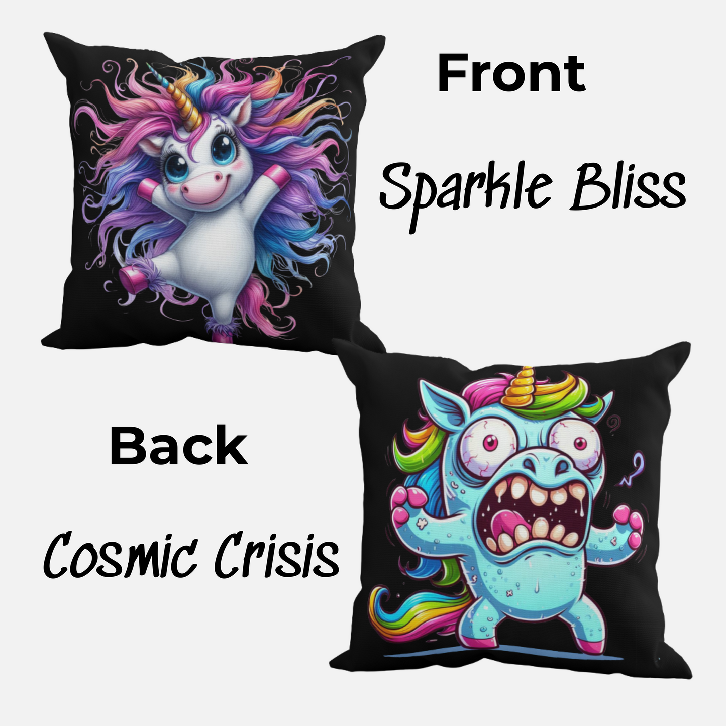 Sparkle Bliss & Cosmic Crisis Pillow  (Free Shipping)