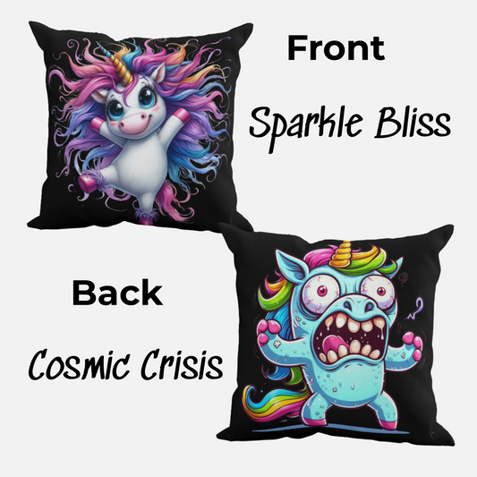 Sparkle Bliss & Cosmic Crisis Pillow  (Free Shipping)