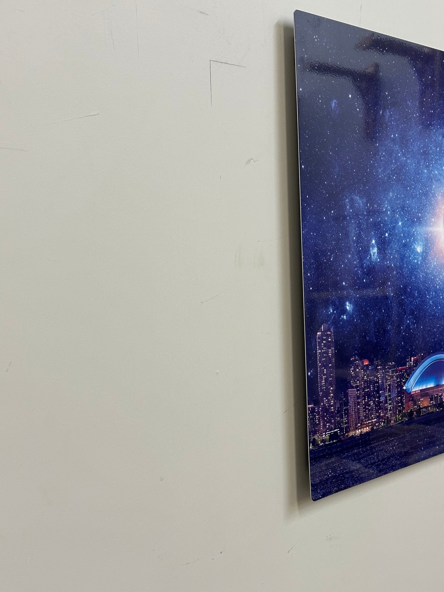 Light sky with CN Tower-Metal aluminum print- Toronto-Limited Edition - FREE SHIPPING!