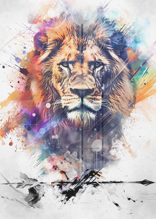 Wall art Lion Poster Art 04 - FREE SHIPPING