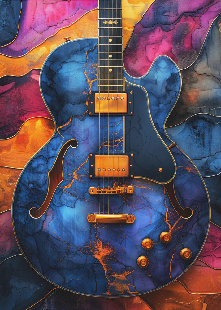 Music Guitar 5 Canvas Print - FREE SHIPPING